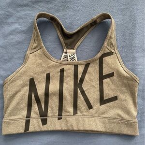Nike Gray Racerback Sports Bra with Large Logo